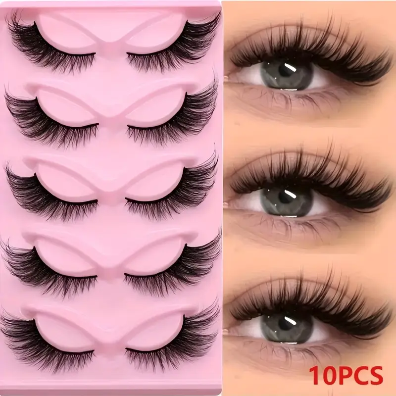 10pcs long cat eye lashes – wispy, thick & dramatic false eyelash set | self adhesive d curl lashes for women | reusable holiday gift lash kit 10pcs long cat eye lashes – wispy, thick & dramatic false eyelash set | self adhesive d curl lashes for women | reusable holiday gift lash kit