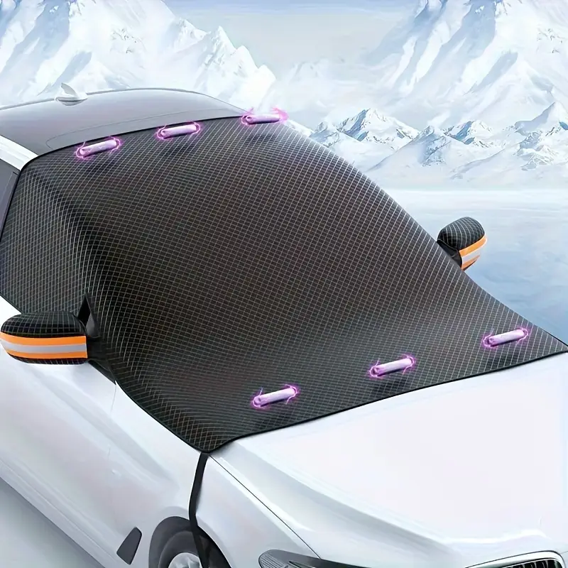 magnetic windshield snow cover – heavy duty oxford cloth car sunshade | thickened antifreeze winter protector, heat & snow resistant windshield shield for all season vehicle protection magnetic windshield snow cover – heavy duty oxford cloth car sunshade | thickened antifreeze winter protector, heat & snow resistant windshield shield for all season vehicle protection