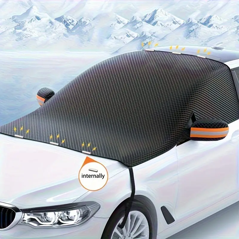 magnetic windshield snow cover – heavy duty oxford cloth car sunshade | thickened antifreeze winter protector, heat & snow resistant windshield shield for all season vehicle protection magnetic windshield snow cover – heavy duty oxford cloth car sunshade | thickened antifreeze winter protector, heat & snow resistant windshield shield for all season vehicle protection