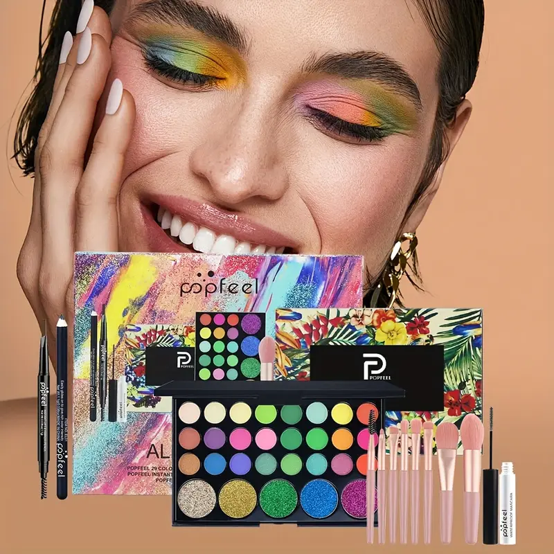 popfeel complete makeup kit gift set – full face makeup essentials for beginners & professionals | all in one beauty set for eyes, lips & face | perfect gift for women, teens & makeup lovers popfeel complete makeup kit gift set – full face makeup essentials for beginners & professionals | all in one beauty set for eyes, lips & face | perfect gift for women, teens & makeup lovers